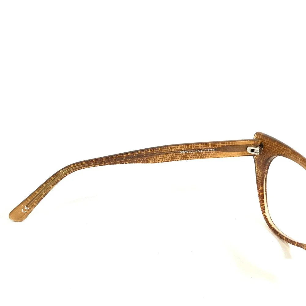 Andy Wolf Eyeglasses Frames 5028 col.v Clear Brown Sharp Cat Eye 53-17-140